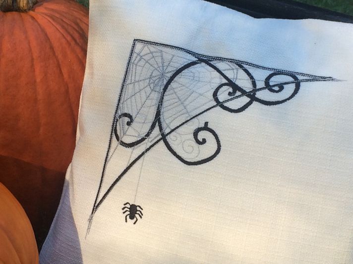 Spider and web pillow