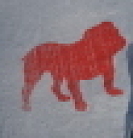 Distressed bulldog t-shirt