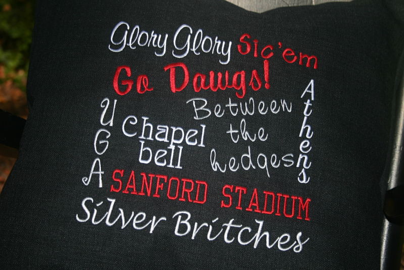 University of Georgia throw pillow